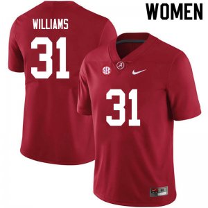 NCAA Women's Alabama Crimson Tide #31 Shatarius Williams Stitched College 2020 Nike Authentic Crimson Football Jersey TB17H83HM